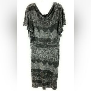 Diesel mesh midi lace dress size M short sleeves